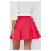 Bavlnená sukňa Sisley ružová farba, mini, áčkový strih