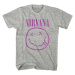 Nirvana Tričko Purple Smiley Grey