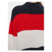 Tommy Jeans Sveter Tjw Colorblock Sweater DW0DW17495 Tmavomodrá Regular Fit
