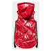 Červená dámska vesta s ozdobnými páskami (B8096-4)