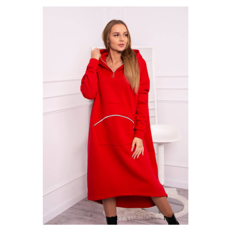 Insulated dress with hood red