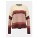 Jacqueline de Yong Cordelia Cream-pink Striped Sweater