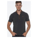 T8571 DEWBERRY ZIPPER MEN'S T-SHIRT-ANTHRACITE