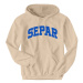 Separ mikina University Hoodie Piesková