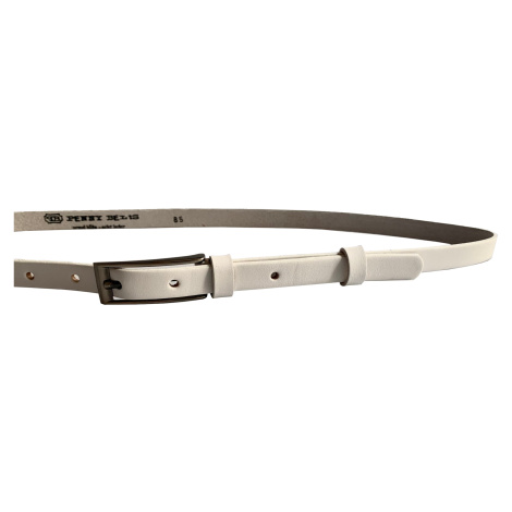 Penny Belts Dámsky kožený opasok 15-1-00 White 85 cm