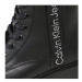 Calvin Klein Jeans Čižmy Combat Mid Laceup Boot W Zip YM0YM00262 Čierna