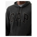 Mikina GAP French Terry Pullover Logo Hoodie B85 Charcoal Heather