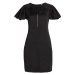 Šaty Karl Lagerfeld Pleated Sleeve W/Zip Dress Čierna