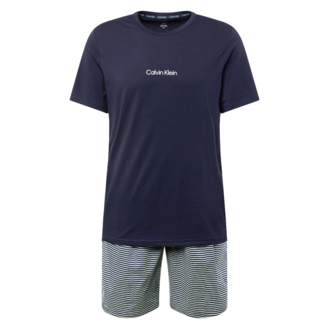 Calvin Klein Underwear Krátke pyžamo  námornícka modrá / biela
