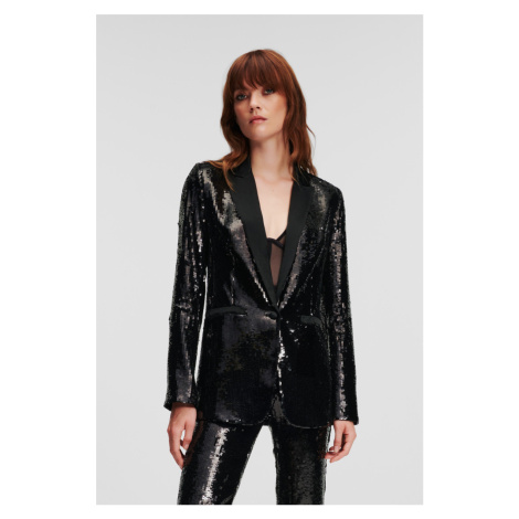 Sako Karl Lagerfeld Sequin Evening Blazer Black