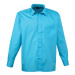 Premier Workwear Pánska košeľa s dlhým rukávom PR200 Turquoise -ca. Pantone 312