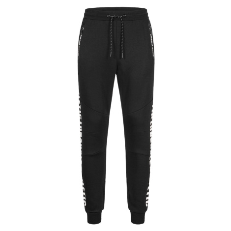 LONSDALE Športové nohavice 'Alston'  čierna / biela