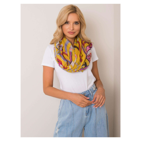 Yellow patterned scarf