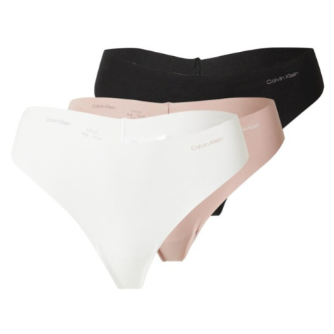 Calvin Klein Underwear Tangá  ružová / čierna / biela