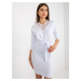 White fitted dress Toronto RUE PARIS with belt