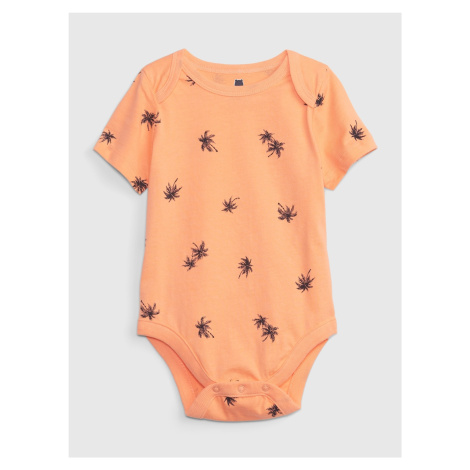 Oranžové baby vzorované body organic GAP