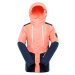 Children's ski jacket with ptx membrane ALPINE PRO ZARIBO neon salmon