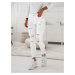 Roztrhané džínsové džínsy v bielej farbe