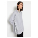 Trendyol Gray Woven Joint Knitted Tunic