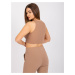 CAMEL CROP TOP S KNOFLÍČKAMI RILEY -RV-TP-7528.11X-CAMEL BROWN