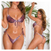 Sexy 2Piece Swimwear Set / Bra + Brazillian violet