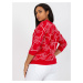 Red blouse plus sizes with prints