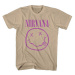 Nirvana tričko Purple Smiley Natural