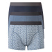 LIVERGY® Pánske bavlnené boxerky, 3 kusy (námornícka modrá/modrá/vzor)