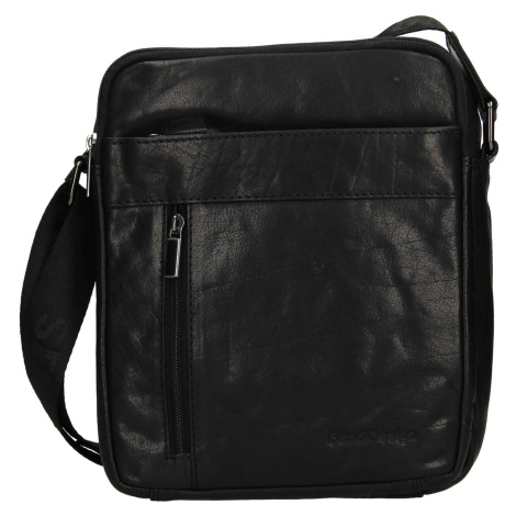 Pánska kožená taška cez rameno SendiDesign Dennon - čierna Sendi Design