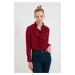 Trendyol Red Frilled Woven Shirt