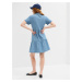 Modré dámske rifľové šaty s volánmi GAP