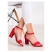 ANESIA PARIS HEELED SANDALS shades of red