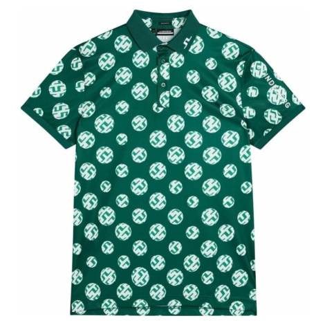 J.Lindeberg Tour Tech Regular Fit Print Polo Rain Forest Sphere Dot