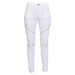 Women's stretch biker trousers white