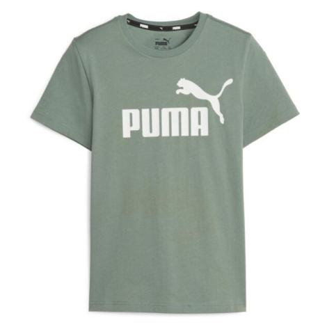 Puma ESS LOGO TEE B Chlapčenské tričko, khaki, veľkosť