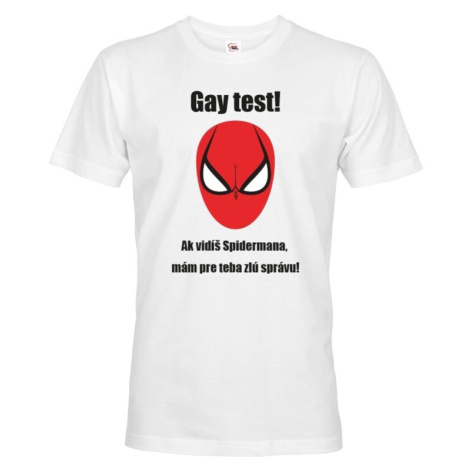 Vtipné tričko s potlačou Gay test