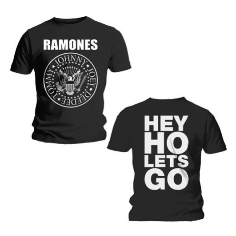 Ramones tričko Hey Ho (Front & Back) Čierna