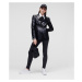 Sako Karl Lagerfeld Fashion Leather Blazer Čierna