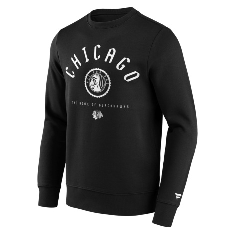 Chicago Blackhawks pánska mikina College Stamp Hoodie Sweatshirt black