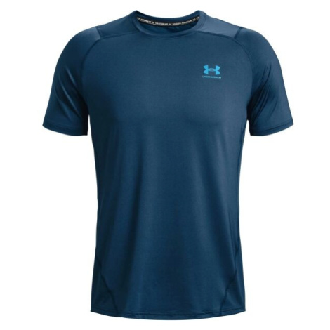 Under Armour HG ARMOUR FITTED SS Pánske tričko s krátkym rukávom, tmavo modrá, veľkosť