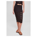 Women's 3/4 crochet knitted skirt black