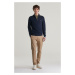 SVETER GANT COTTON PIQUE HALFZIP EVENING BLUE