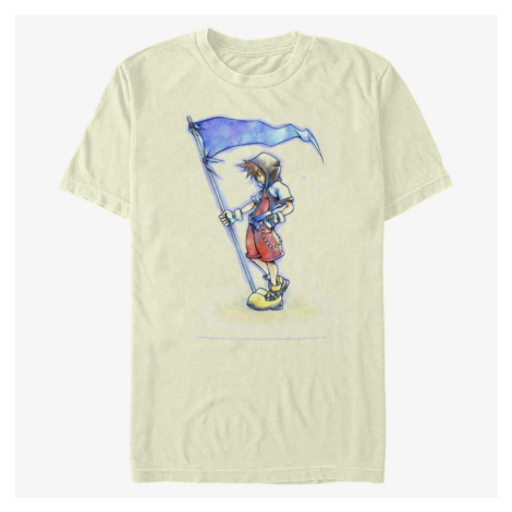 Queens Disney Kingdom Hearts - Sora With Flag Unisex T-Shirt Natural