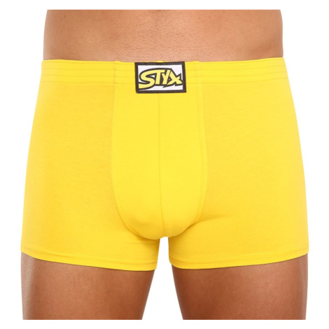 Pánske boxerky Styx klasická guma žlté (Q1068)