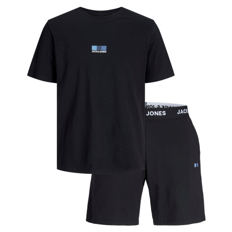 Jack&Jones Pánske pyžamo JACOSCAR Standard Fit 12258219 Black/Shorts S Jack & Jones