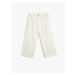 Koton Linen-Mixed Trousers. Wide Legs with Elastic Waist.