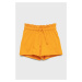 Detské bavlnené šortky United Colors of Benetton oranžová farba, jednofarebné,