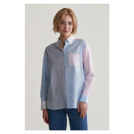 KOŠEĽA GANT REL PATCHWORK BD SHIRT MUTED BLUE