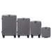 Tmavosivá 4dielna sada kufrov PEAFOWL PEA01, Set of 4 suitcases (L, M, S, XXS) Wings, Dark Grey