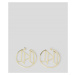 Šperk Karl Lagerfeld K/Monogram Hoop Earrings Žltá